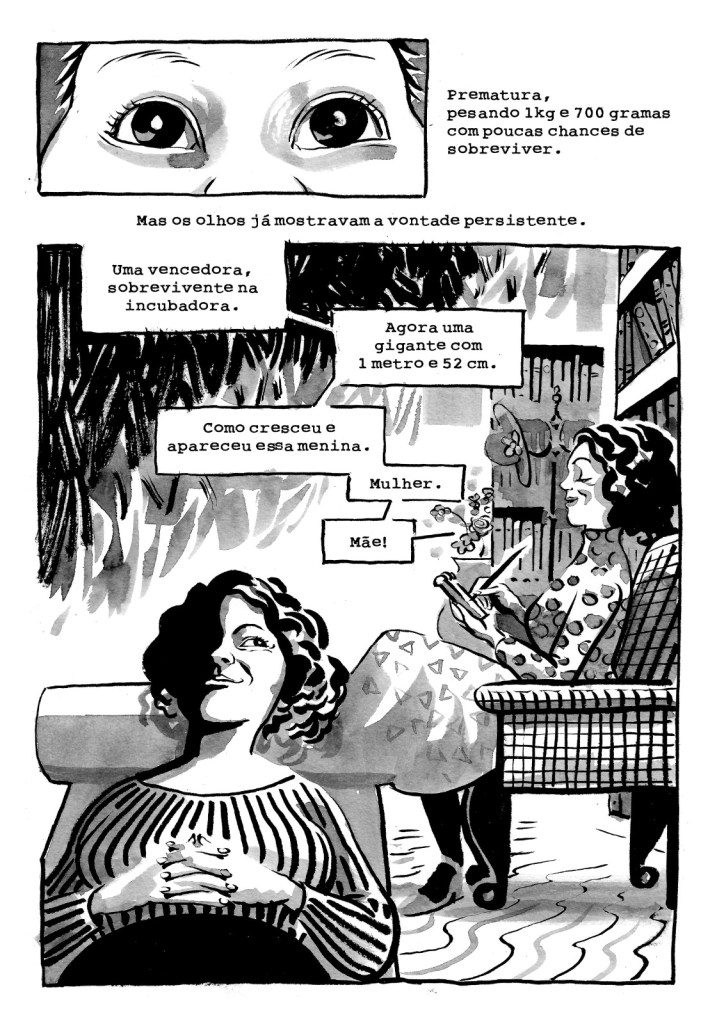 Uma psicóloga e uma cliente num consultório